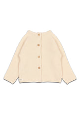 Pull bébé pour idée cadeaux de naissance original - Buho - Pull Col Rond en Tricot Ecru en coton bio - Photo 2