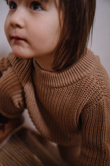 Pull Bébé en Coton Bio -  Studio Bohème  -  Pull Bun Beige Tesero Marron - Photo 6