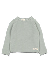 Pull bébé pour cadeau de naissance original - Buho - Pull Tricoté en Coton Bio Cactus Vert Clair en coton bio - Photo 1