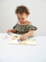 Jeu d'éveil Bébé en Coton Bio - Fabelab - Puzzle en Bois FSC Fabbies Land - Photo 2
