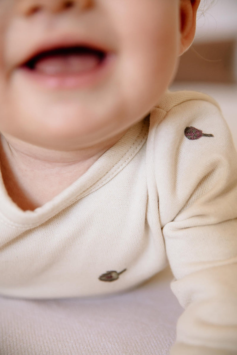 Pyjama bébé pour idée cadeaux de naissance original - Studio Bohème - Pyjama Chubby Artichauts Ecru en coton bio - Photo 5