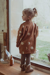 Robe-Sweat Bébé en Coton Bio - Minabulle - Robe-Sweat Juno Imprimé Lune Cannelle - Photo 4