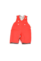 Salopette bébé pour idée cadeaux de naissance original - Little Woude - Salopette Evolutive Cerf Volants Rouge en coton bio - Photo 2