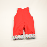 Salopette bébé pour idée cadeaux de naissance original - Little Woude - Salopette Evolutive Cerf Volants Rouge en coton bio - Photo 7