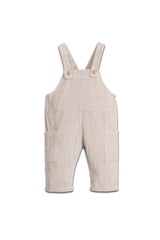 Salopette bébé pour cadeau de naissance original - Play Up - Salopette en Velours Côtelé Beige en coton bio - Photo 1