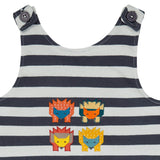 Salopette bébé pour idée cadeaux de naissance original - Sense Organics - Salopette Simba Hérissons Rayures Bleu Foncé en coton bio - Photo 3