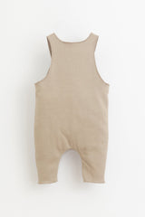 Salopette bébé pour idée cadeaux de naissance original - Play Up - Salopette en Jersey Botany Beige en coton bio - Photo 2