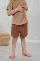 Short bébé pour idée cadeaux de naissance original - Minabulle - Short Abel Cannelle en coton bio - Photo 3