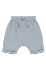 Short bébé pour cadeau de naissance original - Sense Organics - Short Charlie Bleu Gris en coton bio - Photo 1