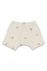 Short bébé pour cadeau de naissance original - Studio Bohème - Short Simon Imprimé Bananes Ecru en coton bio - Photo 1