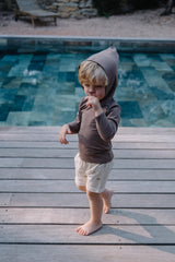 Short bébé pour idée cadeaux de naissance original - Studio Bohème - Short Simon Imprimé Bananes Ecru en coton bio - Photo 3