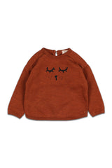 Sweat bébé pour cadeau de naissance original - Buho - Sweat en Coton Bio Animal Rouille en coton bio - Photo 1