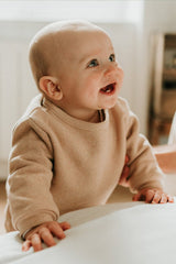 Sweat bébé pour idée cadeaux de naissance original - Paulin - Sweat Baudry Noisette en coton bio - Photo 2