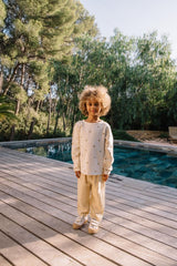 Sweat bébé pour idée cadeaux de naissance original - Studio Bohème - Sweat-Shirt Noé Imprimé Bananes Ecru en coton bio - Photo 2