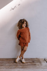 Sweat bébé pour idée cadeaux de naissance original - Studio Bohème - Sweat Shirt Pimpi Caramel en coton bio - Photo 2