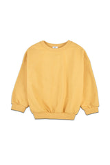 Sweat bébé pour cadeau de naissance original - Upé - Sweat Lulu Moutarde en coton bio - Photo 1