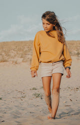 Sweat bébé pour idée cadeaux de naissance original - Upé - Sweat Lulu Moutarde en coton bio - Photo 5