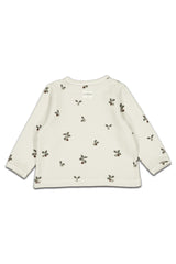 Sweat bébé pour idée cadeaux de naissance original - Studio Bohème - Sweat Shirt Noé Prunes Ecru en coton bio - Photo 3