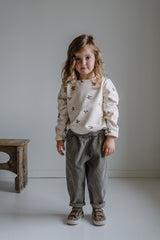 Sweat bébé pour idée cadeaux de naissance original - Studio Bohème - Sweat Shirt Noé Prunes Ecru en coton bio - Photo 4