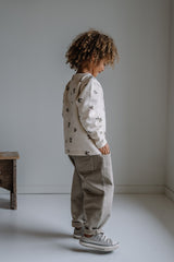 Sweat bébé pour idée cadeaux de naissance original - Studio Bohème - Sweat Shirt Noé Prunes Ecru en coton bio - Photo 5