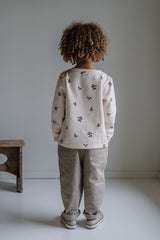 Sweat bébé pour idée cadeaux de naissance original - Studio Bohème - Sweat Shirt Noé Prunes Ecru en coton bio - Photo 6