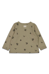 Sweat bébé pour idée cadeaux de naissance original - Studio Bohème - Sweat Shirt Noé Prunes Kaki en coton bio - Photo 3