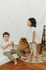 Blouse bébé pour idée cadeaux de naissance original - Paulin - Blouse Aimé Crème en coton bio - Photo 9