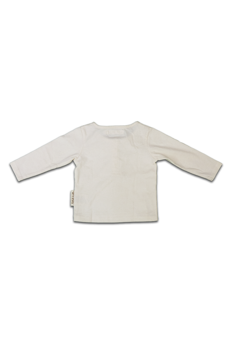 T-Shirt ML bébé pour idée cadeaux de naissance original - Paulin - T-Shirt Mao Crème en coton bio - Photo 3
