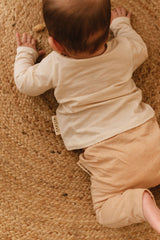 T-Shirt ML bébé pour idée cadeaux de naissance original - Paulin - T-Shirt Mao Crème en coton bio - Photo 4