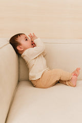 T-Shirt ML bébé pour idée cadeaux de naissance original - Paulin - T-Shirt Mao Crème en coton bio - Photo 7