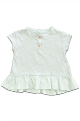 T-Shirt SM bébé pour cadeau de naissance original - Play Up - T-Shirt Flamé Jersey Vert en coton bio - Photo 1