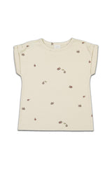 T-Shirt MC bébé pour cadeau de naissance original - Studio Bohème - T-shirt Bama Petites Figues Ecru en coton bio - Photo 1