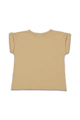 T-Shirt MC bébé pour cadeau de naissance original - Studio Bohème - T-Shirt Bama Beige en coton bio - Photo 1