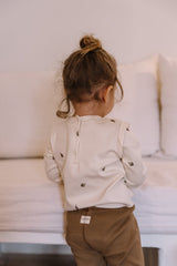 T-Shirt ML bébé pour idée cadeaux de naissance original - Studio Bohème - Tee-Shirt Manches Longues Lala Artichauts Ecru en coton bio - Photo 3