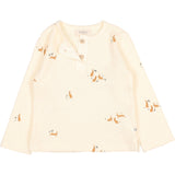 T-Shirt ML bébé pour idée cadeaux de naissance original - Buho - Tee-Shirt à Manches Longues Imprimé Lapins Ecru en coton bio - Photo 3