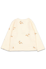 T-Shirt ML bébé pour idée cadeaux de naissance original - Buho - Tee-Shirt à Manches Longues Imprimé Lapins Ecru en coton bio - Photo 4