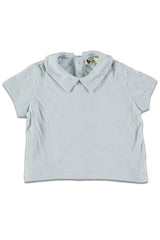 Tunique bébé pour cadeau de naissance original - Risu Risu - Tunique Jojo Myosotis Bleu en coton bio - Photo 1