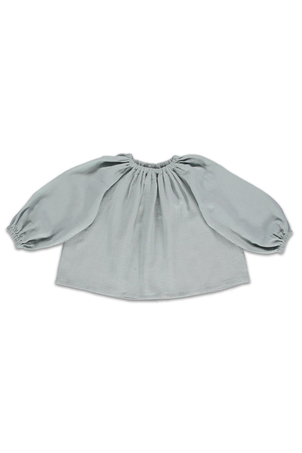 Blouse Bébé en Coton Bio -  LiiLU  -  Blouse Liilu Bleu Gris- Photo 1