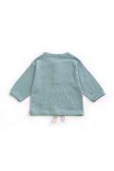 Blouse bébé pour idée cadeaux de naissance original - Play Up - Blouse Jersey Bleu Ciel en coton bio - Photo 2