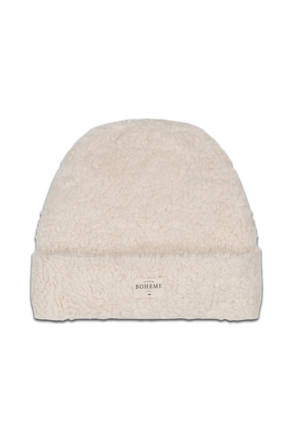 Bonnet en Coton Bio Beannie Mouton Ecru