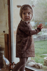 Bonnet Bébé en Coton Bio -  Minabulle  -  Bonnet à Oreilles Lelio Latte - Photo 4