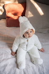 Combi-Pilote bébé pour idée cadeaux de naissance original - Joey Paris - Combi-Pilote Joshua Zebra Blanche en coton bio - Photo 2