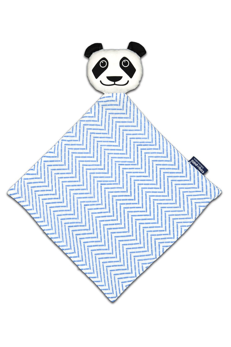 Doudou bébé pour cadeau de naissance original - Coq en Pâte - Doudou en Coton Bio Panda Bleu en coton bio - Photo 1