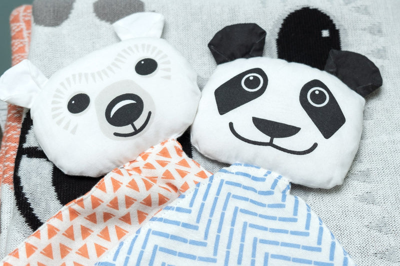 Doudou bébé pour idée cadeaux de naissance original - Coq en Pâte - Doudou en Coton Bio Panda Bleu en coton bio - Photo 5