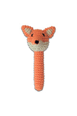 Hochet bébé pour cadeau de naissance original - aPunt Barcelona - Hochet en Crochet Renard Orange en coton bio - Photo 1