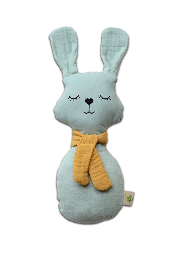 Hochet bébé pour cadeau de naissance original - aPunt Barcelona - Hochet en Coton Bio Lapin Bleu en coton bio - Photo 1