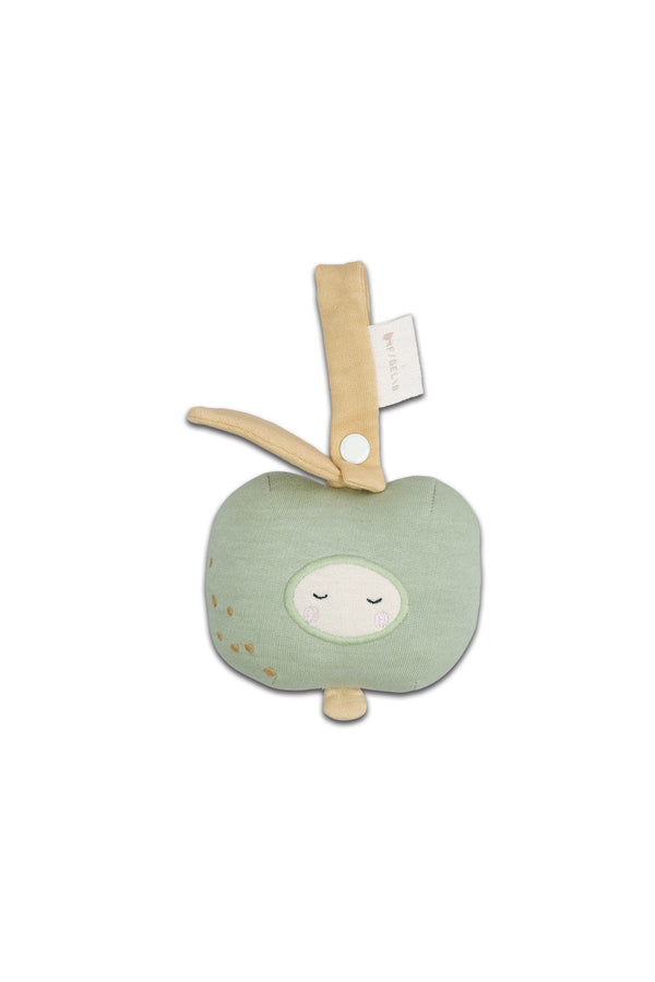 Jeu d'éveil bébé pour cadeau de naissance original - Fabelab - Jouet à Suspendre en Coton Bio Pomme Verte en coton bio - Photo 1