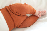 Legging bébé pour idée cadeaux de naissance original - Livi - Legging Melange Orange en coton bio - Photo 2