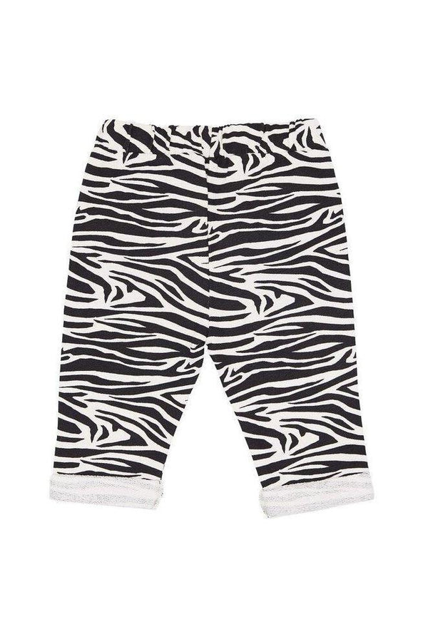 Pantalon bébé pour idée cadeaux de naissance original - Yazah - Pantalon Zèbre Noir en coton bio - Photo 2