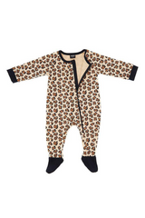 Pyjama bébé pour idée cadeaux de naissance original - Yazah - Pyjama Jaguar Marron en coton bio - Photo 4